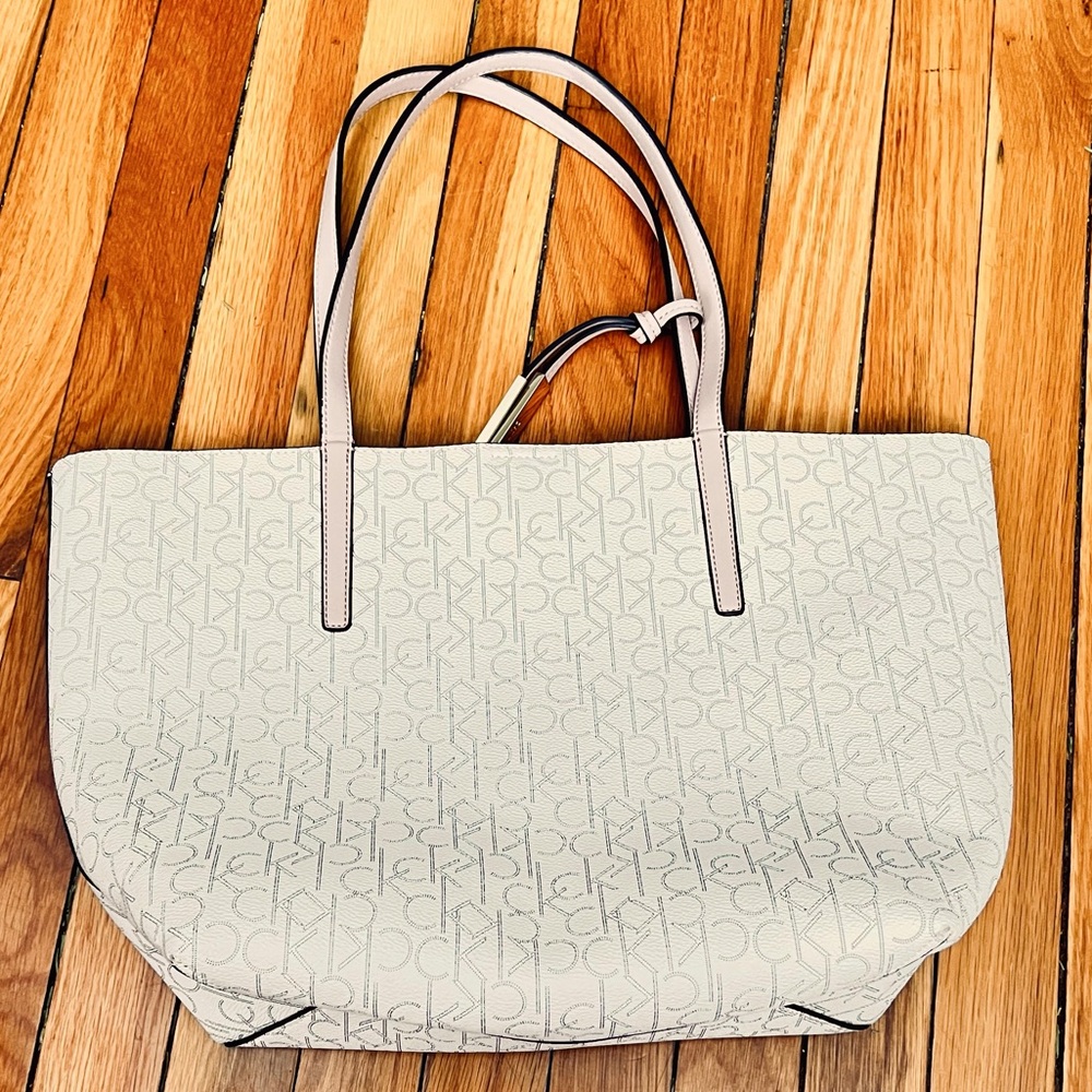 Calvin Klein Beige Monogram Tote